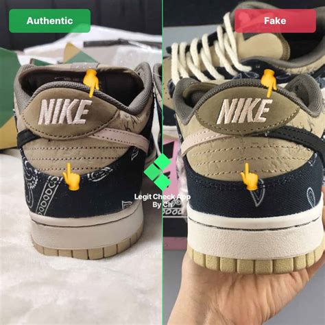 real vs fake travis scott nike sb|travis scott sb dunks pattern.